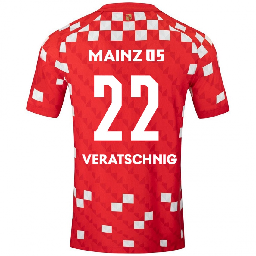 Kinderen Nikolas Veratschnig #22 Wit Rood Thuisshirt Thuistenue 2024/25 T-Shirt België