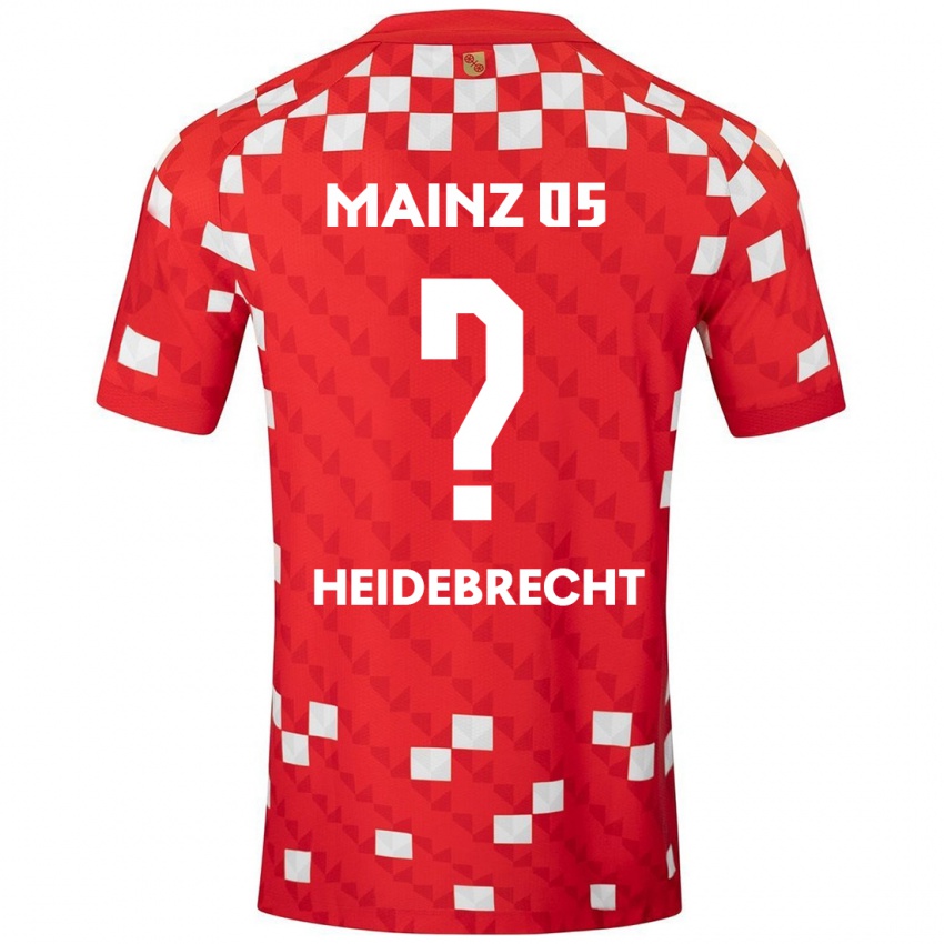 Kinderen Elias Heidebrecht #0 Wit Rood Thuisshirt Thuistenue 2024/25 T-Shirt België