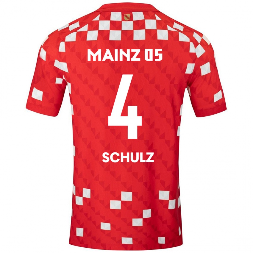 Kinderen Philipp Schulz #4 Wit Rood Thuisshirt Thuistenue 2024/25 T-Shirt België