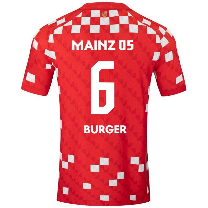 Kinderen Korbinian Burger #6 Wit Rood Thuisshirt Thuistenue 2024/25 T-Shirt België