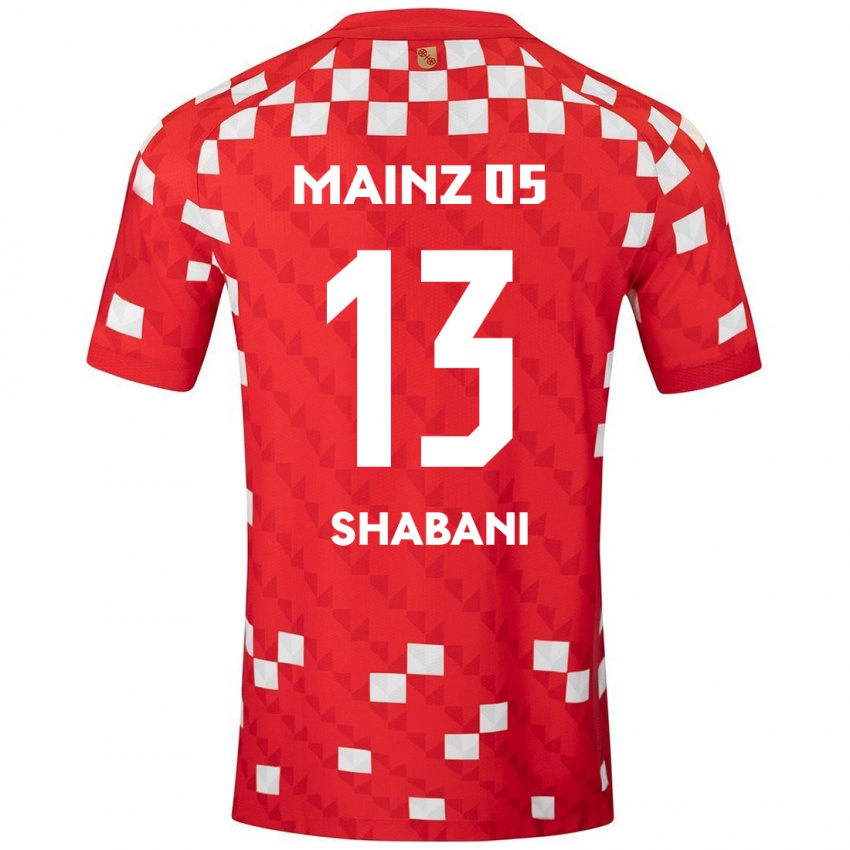 Kinderen Eniss Shabani #13 Wit Rood Thuisshirt Thuistenue 2024/25 T-Shirt België