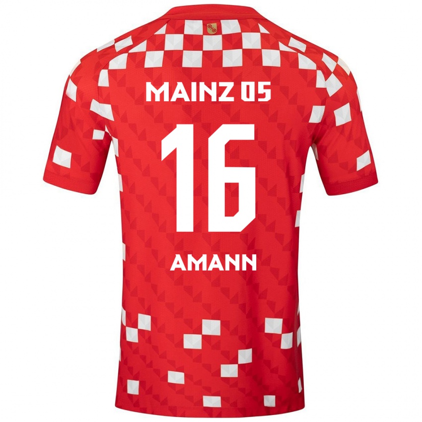 Kinderen Jason Amann #16 Wit Rood Thuisshirt Thuistenue 2024/25 T-Shirt België