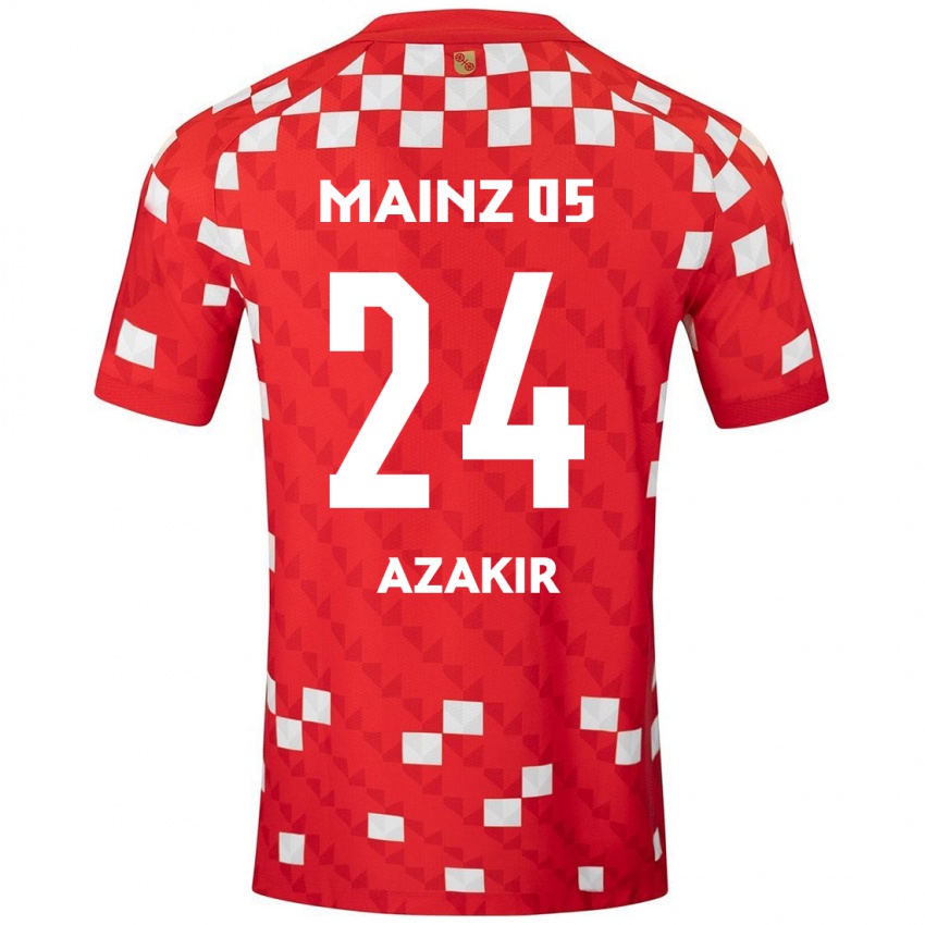 Kinderen Dennis Azakir #24 Wit Rood Thuisshirt Thuistenue 2024/25 T-Shirt België