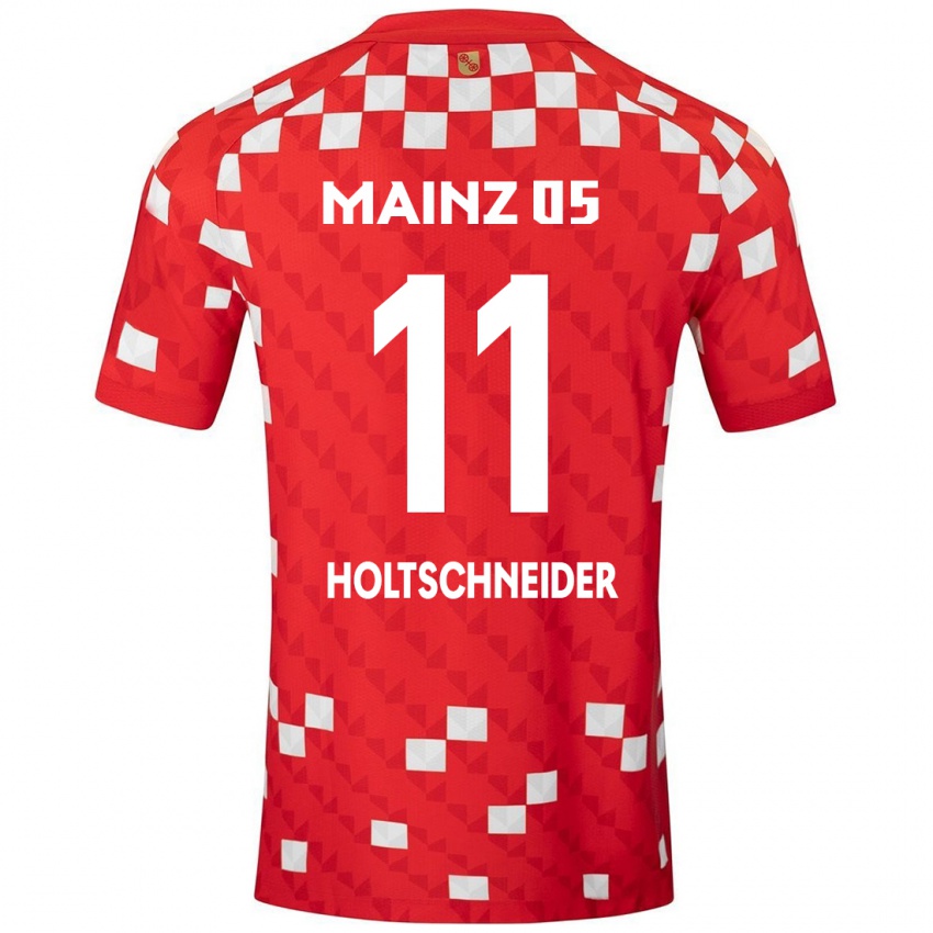 Kinderen Hannah Holtschneider #11 Wit Rood Thuisshirt Thuistenue 2024/25 T-Shirt België