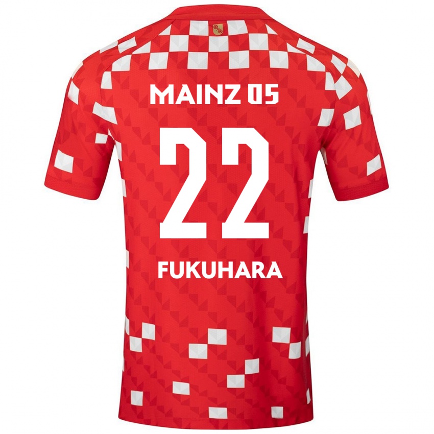 Kinderen Yuuka Fukuhara #22 Wit Rood Thuisshirt Thuistenue 2024/25 T-Shirt België