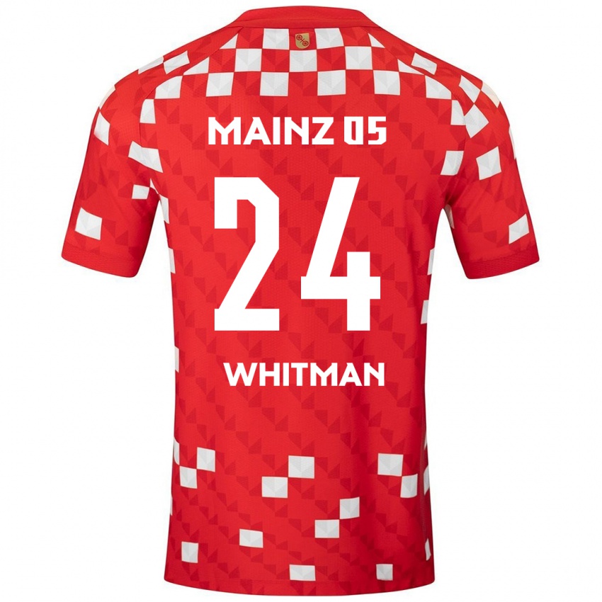 Kinderen Katherine Whitman #24 Wit Rood Thuisshirt Thuistenue 2024/25 T-Shirt België