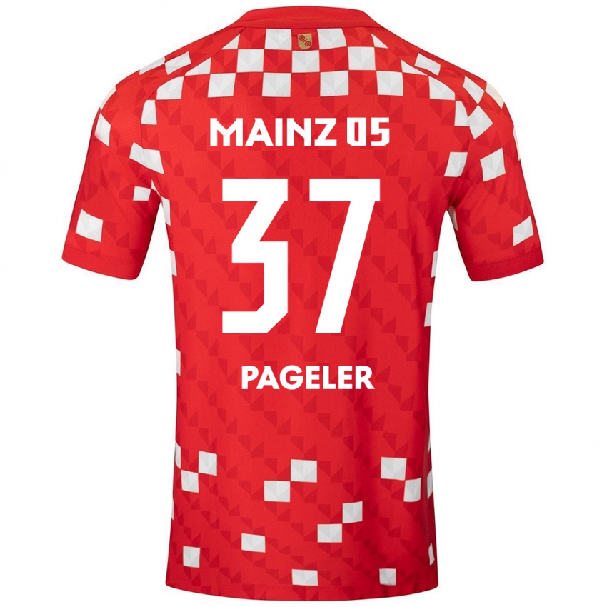 Enfant Maillot Maja Pageler #37 Blanc Rouge Tenues Domicile 2024/25 T-Shirt Belgique