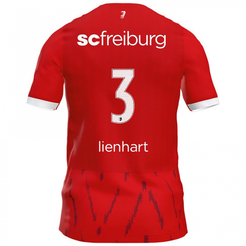 Enfant Maillot Philipp Lienhart #3 Rouge Tenues Domicile 2024/25 T-Shirt Belgique