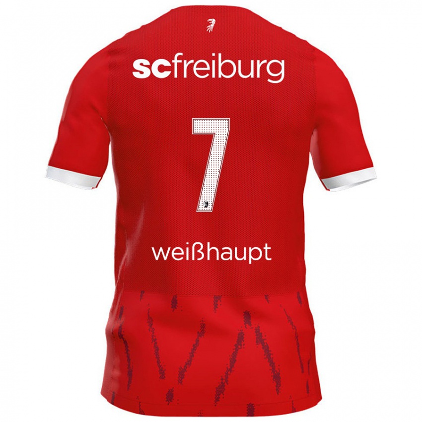 Enfant Maillot Noah Weißhaupt #7 Rouge Tenues Domicile 2024/25 T-Shirt Belgique