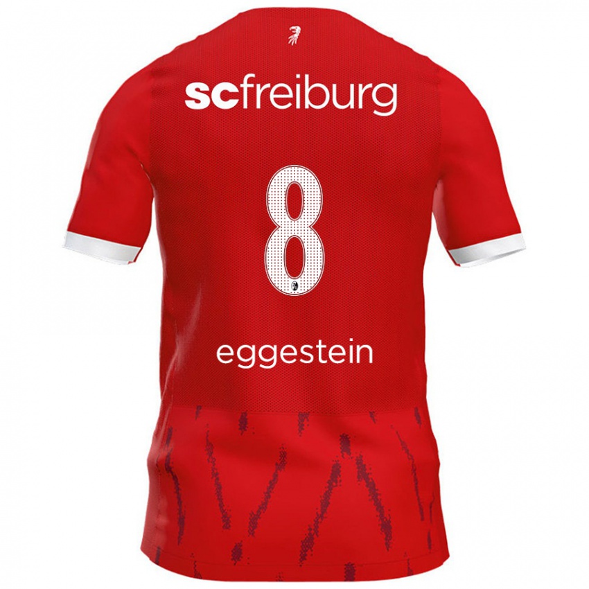 Enfant Maillot Maximilian Eggestein #8 Rouge Tenues Domicile 2024/25 T-Shirt Belgique