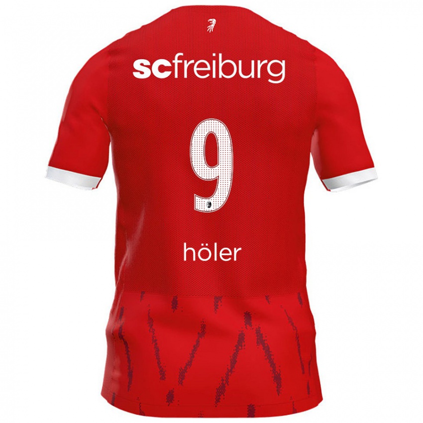 Enfant Maillot Lucas Höler #9 Rouge Tenues Domicile 2024/25 T-Shirt Belgique