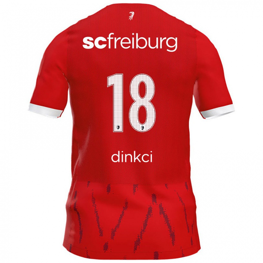 Enfant Maillot Eren Dinkci #18 Rouge Tenues Domicile 2024/25 T-Shirt Belgique