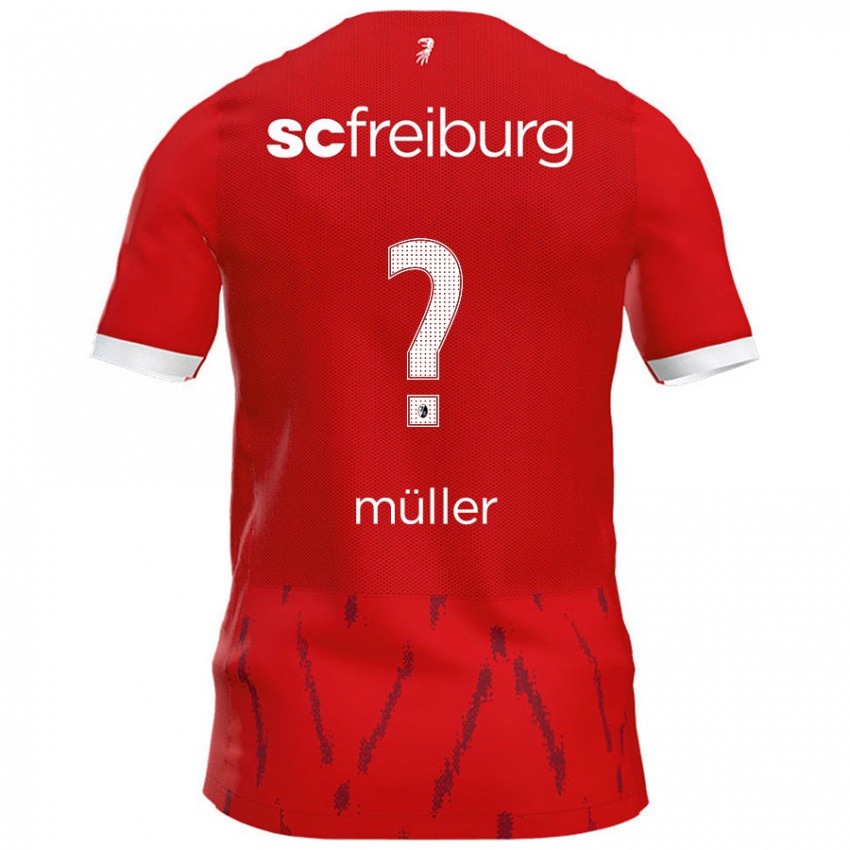 Enfant Maillot Phillip Müller #0 Rouge Tenues Domicile 2024/25 T-Shirt Belgique