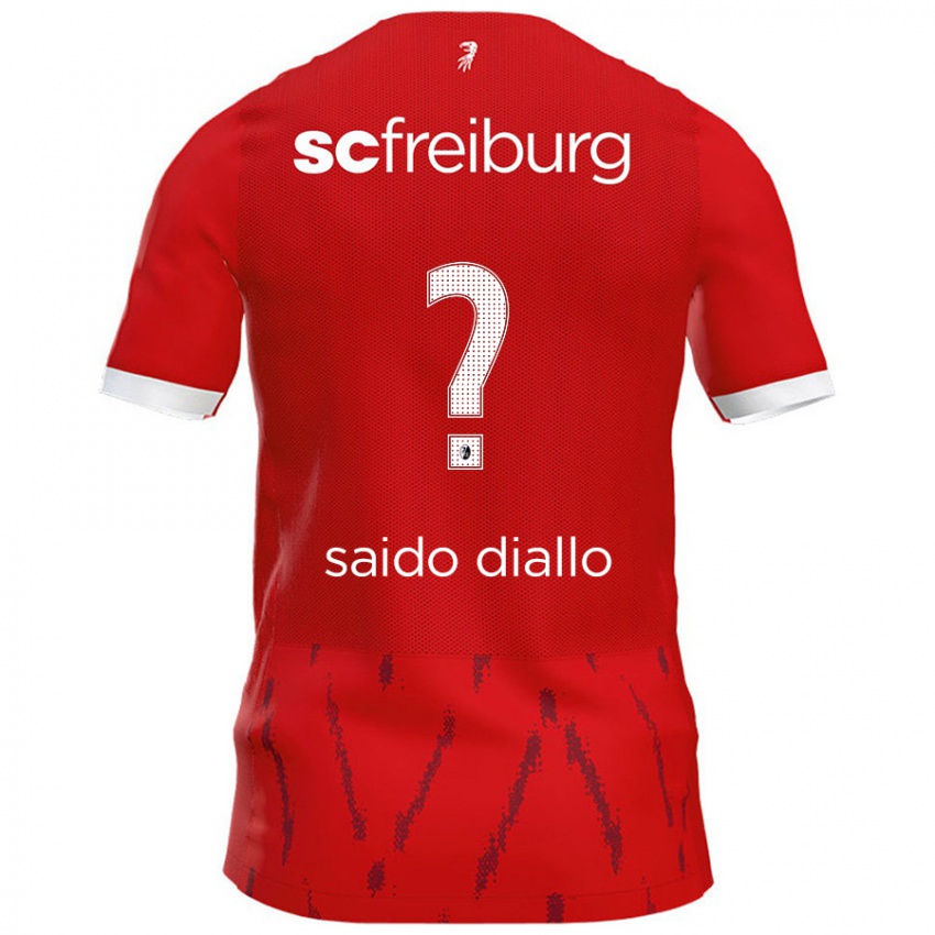 Enfant Maillot Mamadou Saido Diallo #0 Rouge Tenues Domicile 2024/25 T-Shirt Belgique