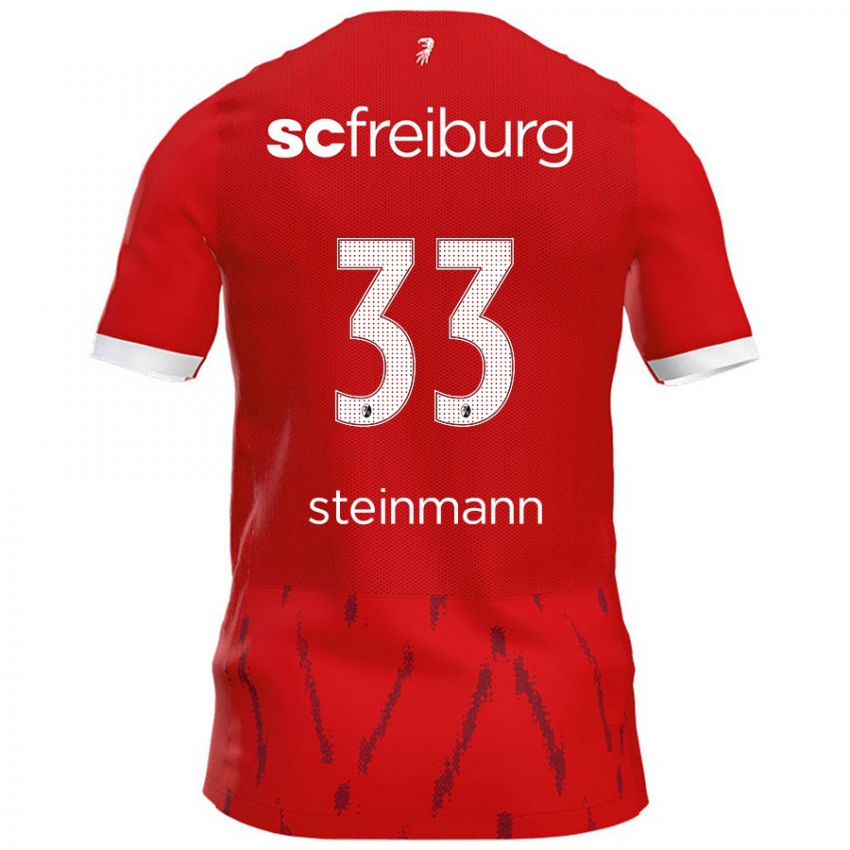 Enfant Maillot Karl Steinmann #33 Rouge Tenues Domicile 2024/25 T-Shirt Belgique