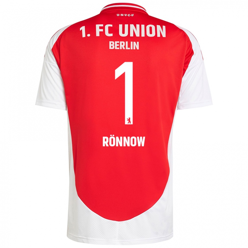 Kinder Frederik Rönnow #1 Rot Weiß Heimtrikot Trikot 2024/25 T-Shirt Belgien