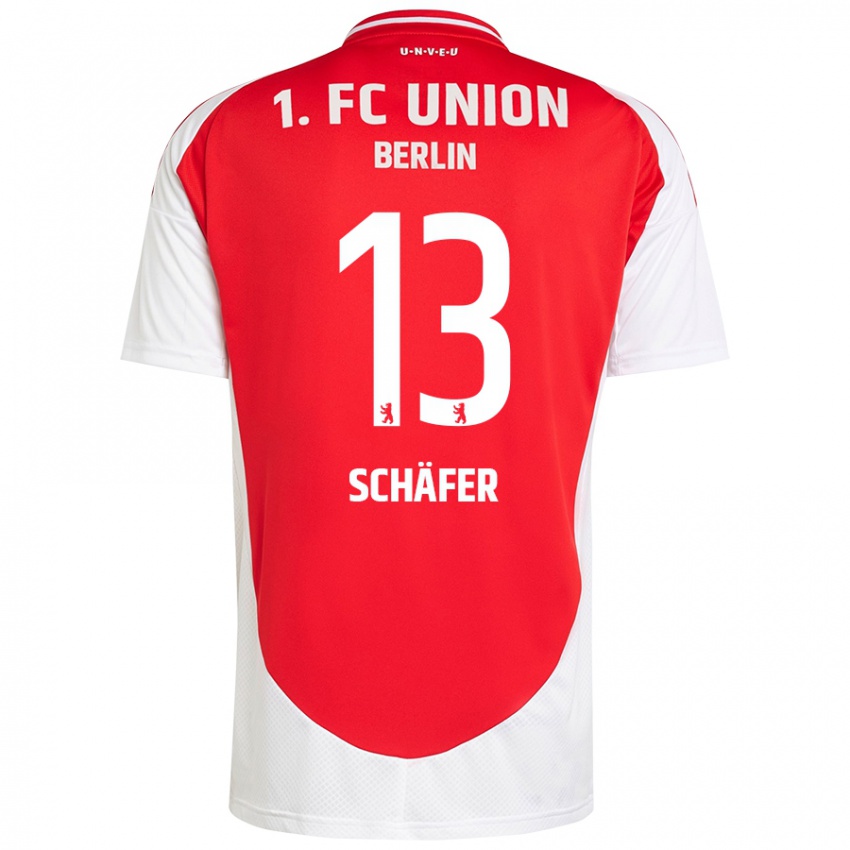 Kinder András Schäfer #13 Rot Weiß Heimtrikot Trikot 2024/25 T-Shirt Belgien