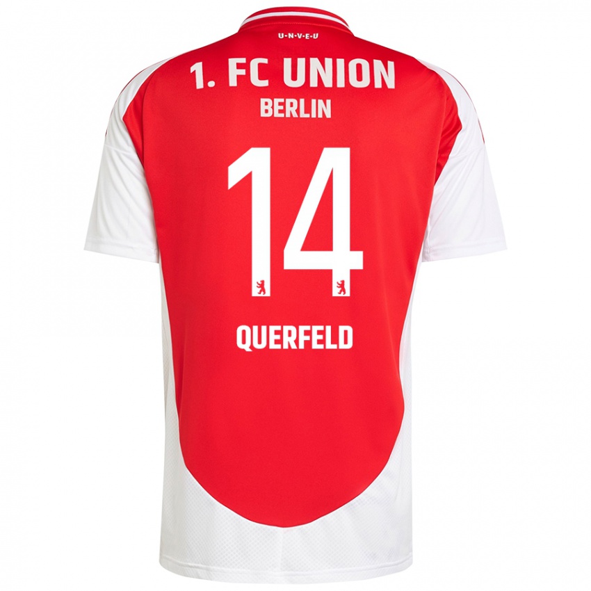 Kinder Leopold Querfeld #14 Rot Weiß Heimtrikot Trikot 2024/25 T-Shirt Belgien