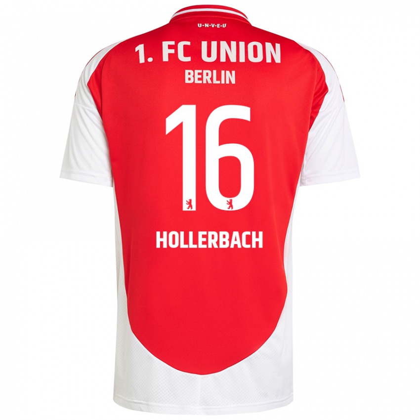 Kinder Benedict Hollerbach #16 Rot Weiß Heimtrikot Trikot 2024/25 T-Shirt Belgien