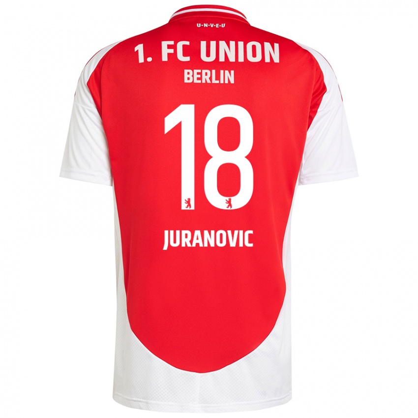 Kinder Josip Juranovic #18 Rot Weiß Heimtrikot Trikot 2024/25 T-Shirt Belgien