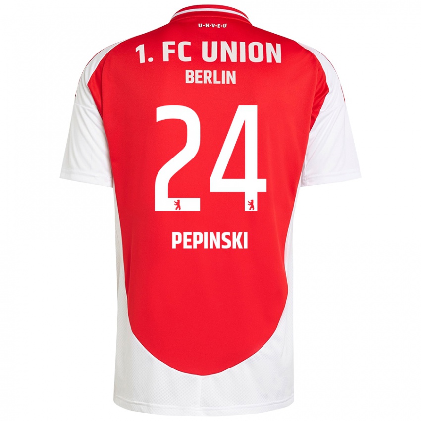 Kinder Louis Pepinski #24 Rot Weiß Heimtrikot Trikot 2024/25 T-Shirt Belgien