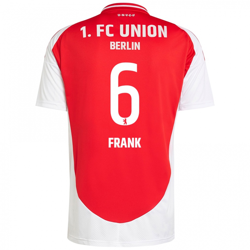 Kinder Celine Frank #6 Rot Weiß Heimtrikot Trikot 2024/25 T-Shirt Belgien