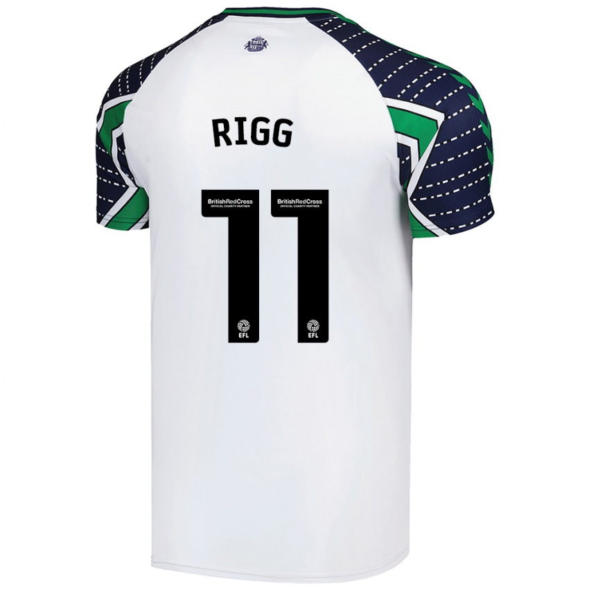 Kinderen Chris Rigg #11 Wit Uitshirt Uittenue 2024/25 T-Shirt België