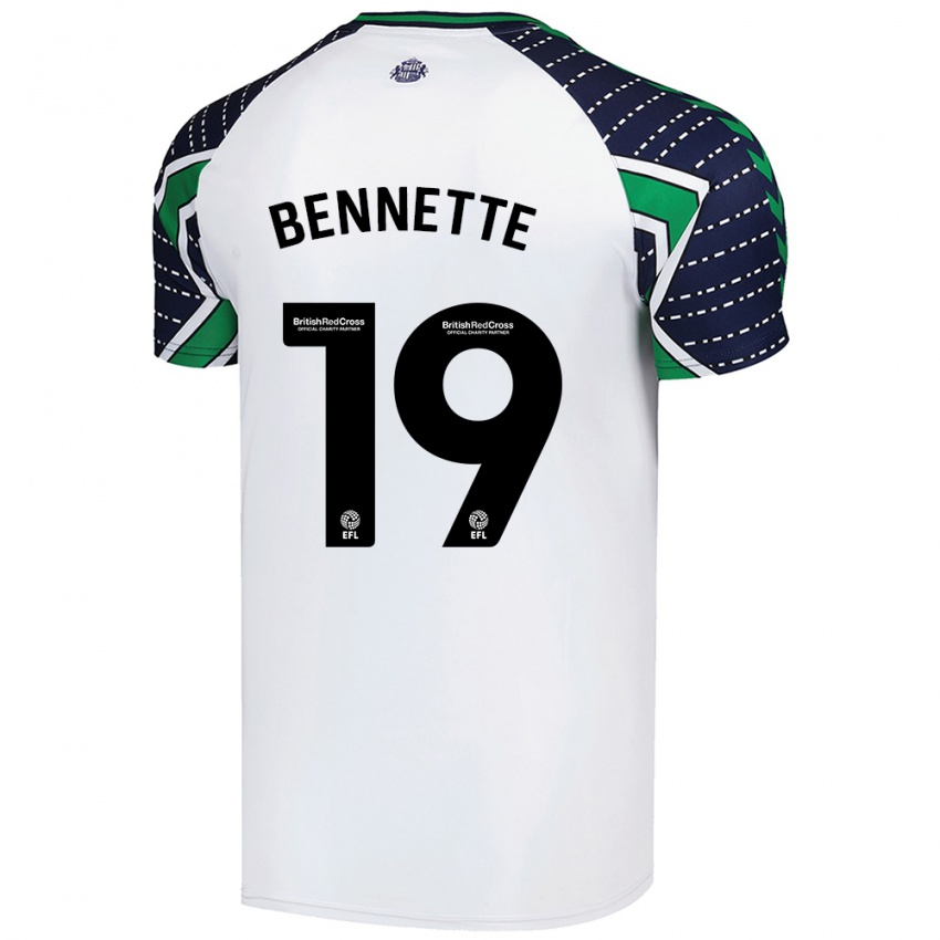 Kinderen Jewison Bennette #19 Wit Uitshirt Uittenue 2024/25 T-Shirt België