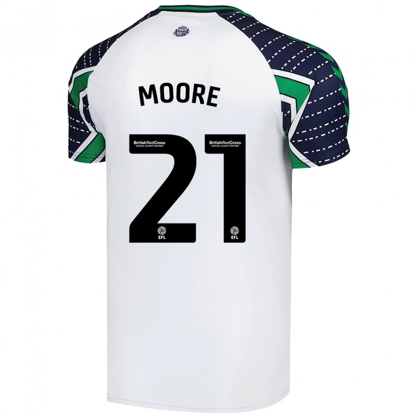 Kinderen Simon Moore #21 Wit Uitshirt Uittenue 2024/25 T-Shirt België