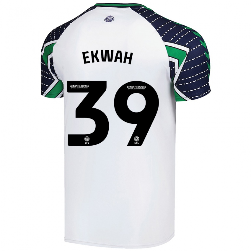 Kinder Pierre Ekwah #39 Weiß Auswärtstrikot Trikot 2024/25 T-Shirt Belgien