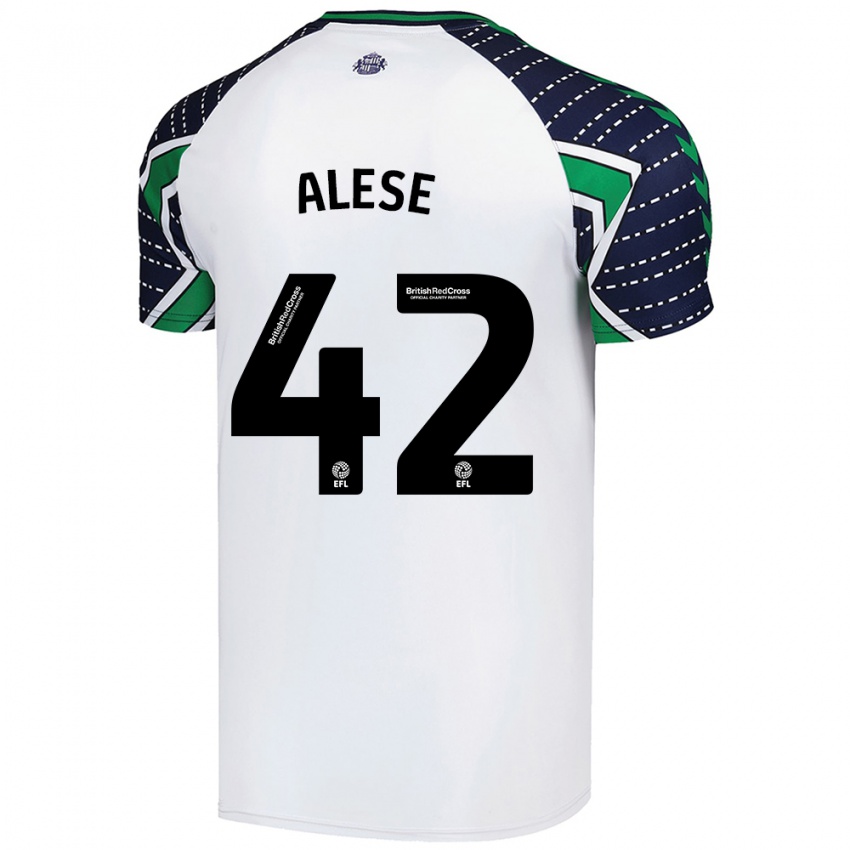 Kinder Aji Alese #42 Weiß Auswärtstrikot Trikot 2024/25 T-Shirt Belgien