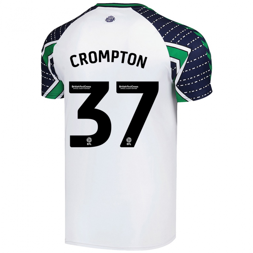 Kinderen Ben Crompton #37 Wit Uitshirt Uittenue 2024/25 T-Shirt België