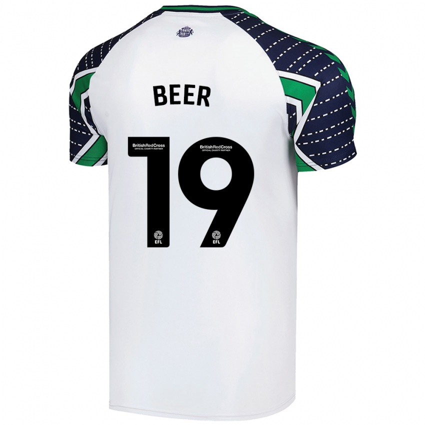 Kinder Megan Beer #19 Weiß Auswärtstrikot Trikot 2024/25 T-Shirt Belgien