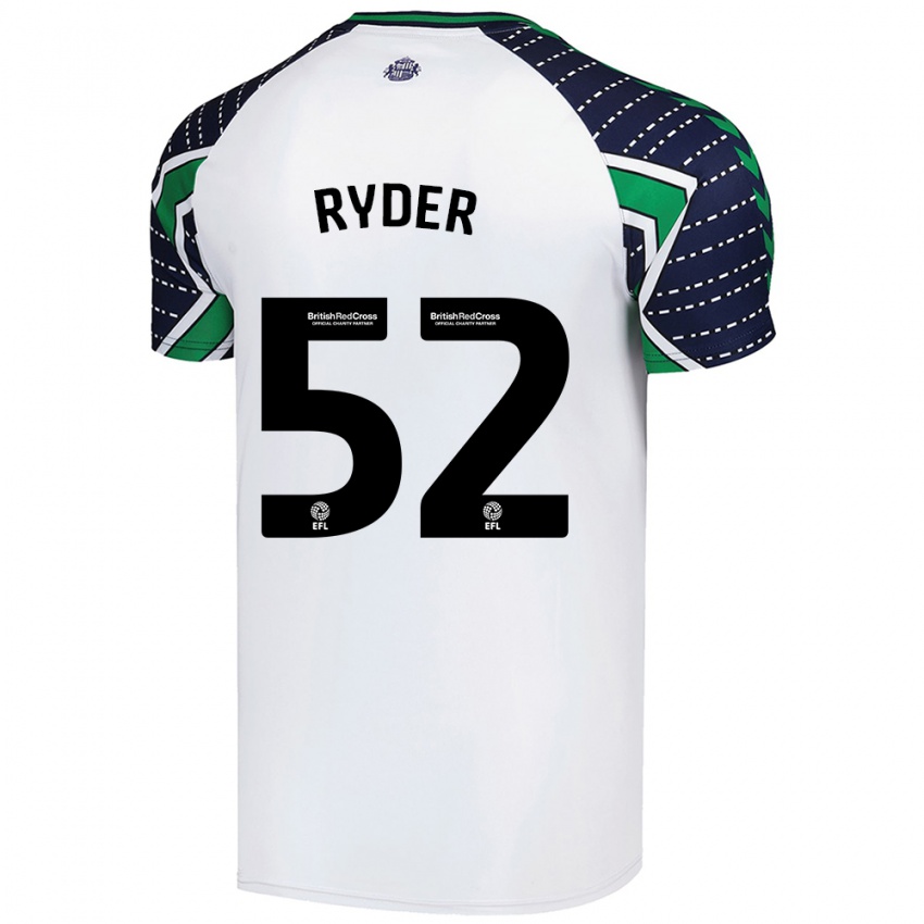 Kinderen Joe Ryder #52 Wit Uitshirt Uittenue 2024/25 T-Shirt België