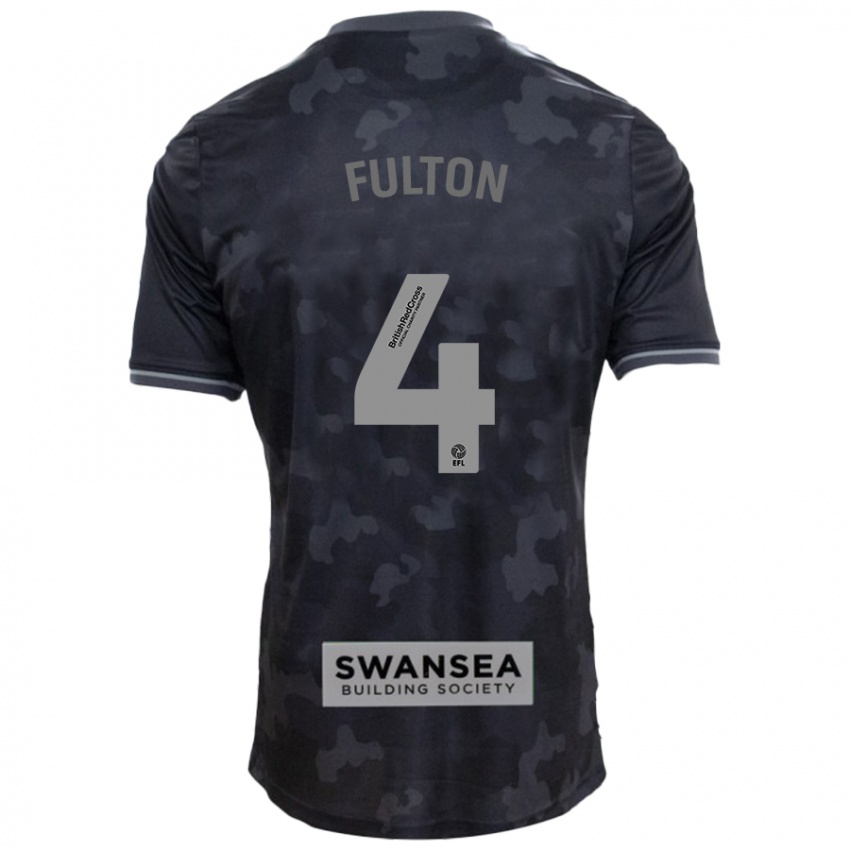 Kinder Jay Fulton #4 Schwarz Auswärtstrikot Trikot 2024/25 T-Shirt Belgien