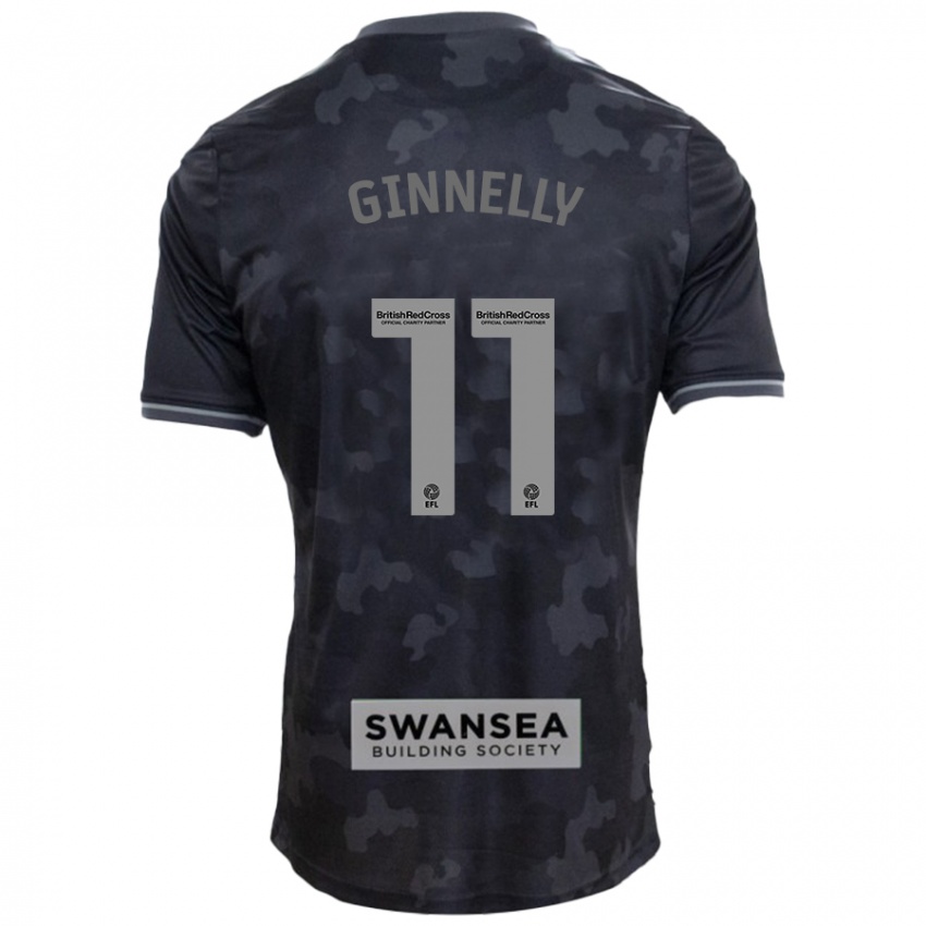 Kinderen Josh Ginnelly #11 Zwart Uitshirt Uittenue 2024/25 T-Shirt België