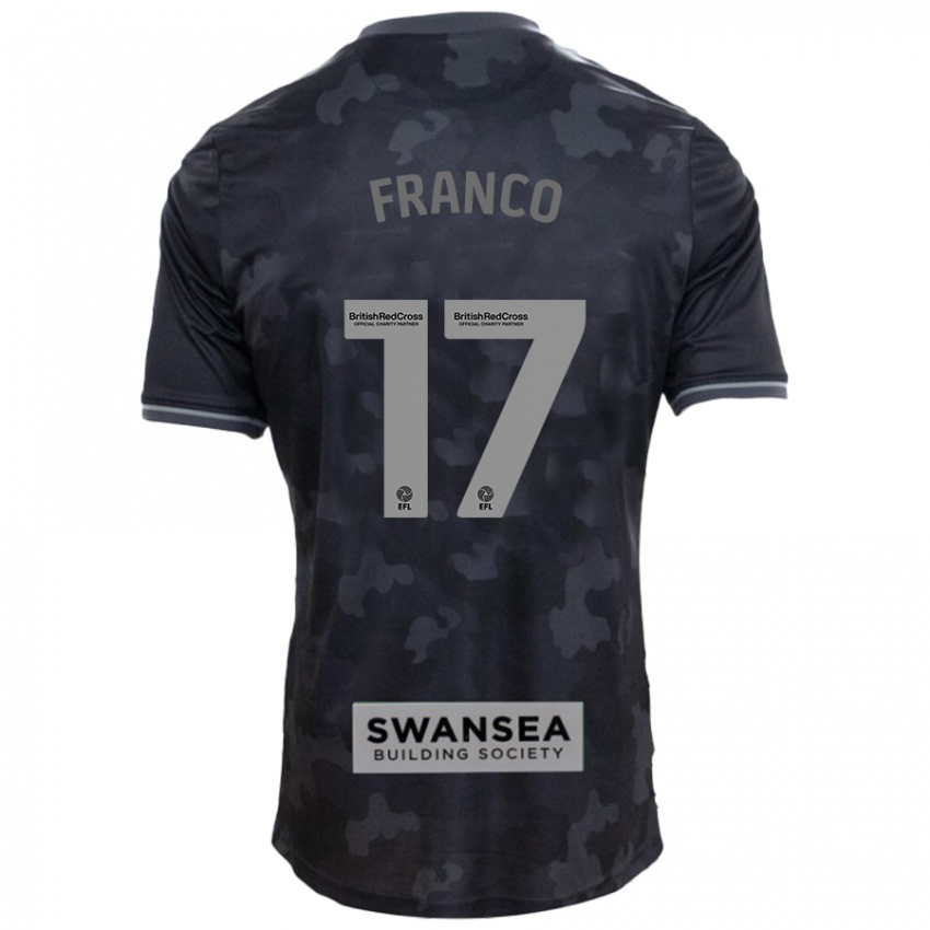 Kinderen Gonçalo Franco #17 Zwart Uitshirt Uittenue 2024/25 T-Shirt België