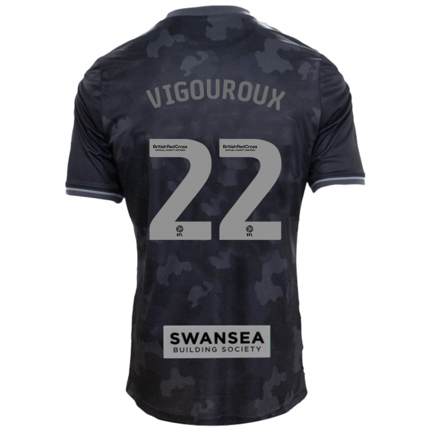 Kinderen Lawrence Vigouroux #22 Zwart Uitshirt Uittenue 2024/25 T-Shirt België