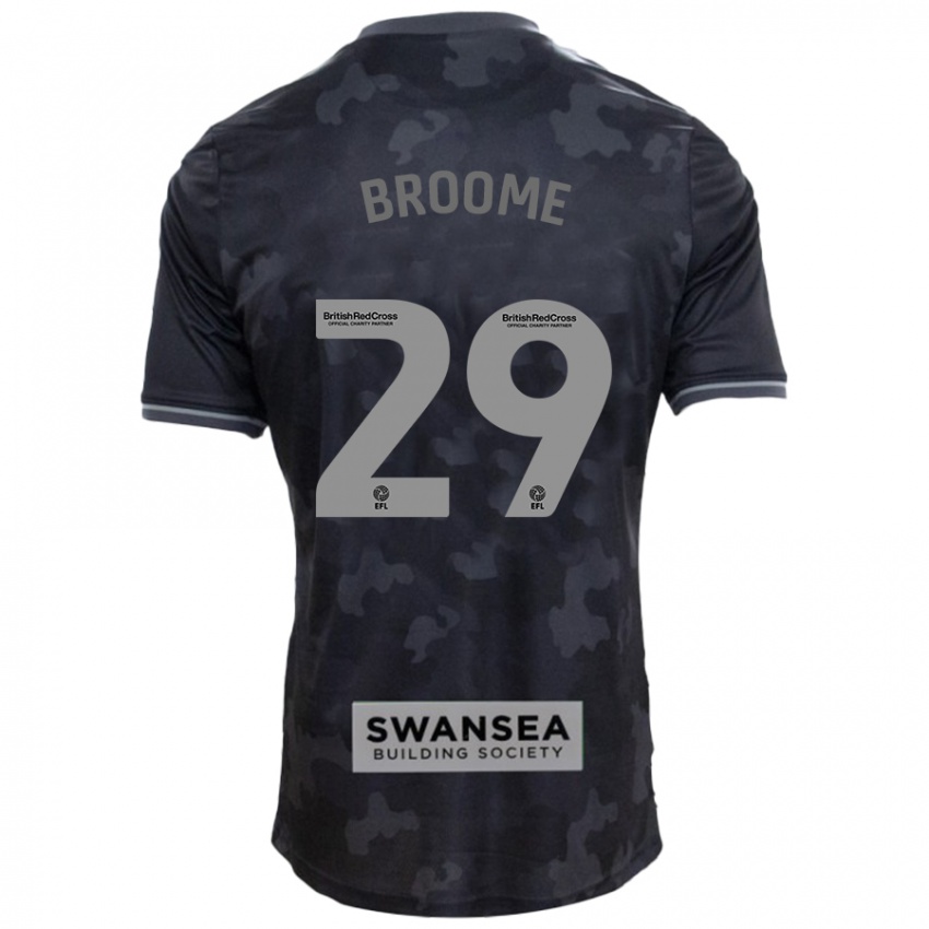 Kinderen Nathan Broome #29 Zwart Uitshirt Uittenue 2024/25 T-Shirt België