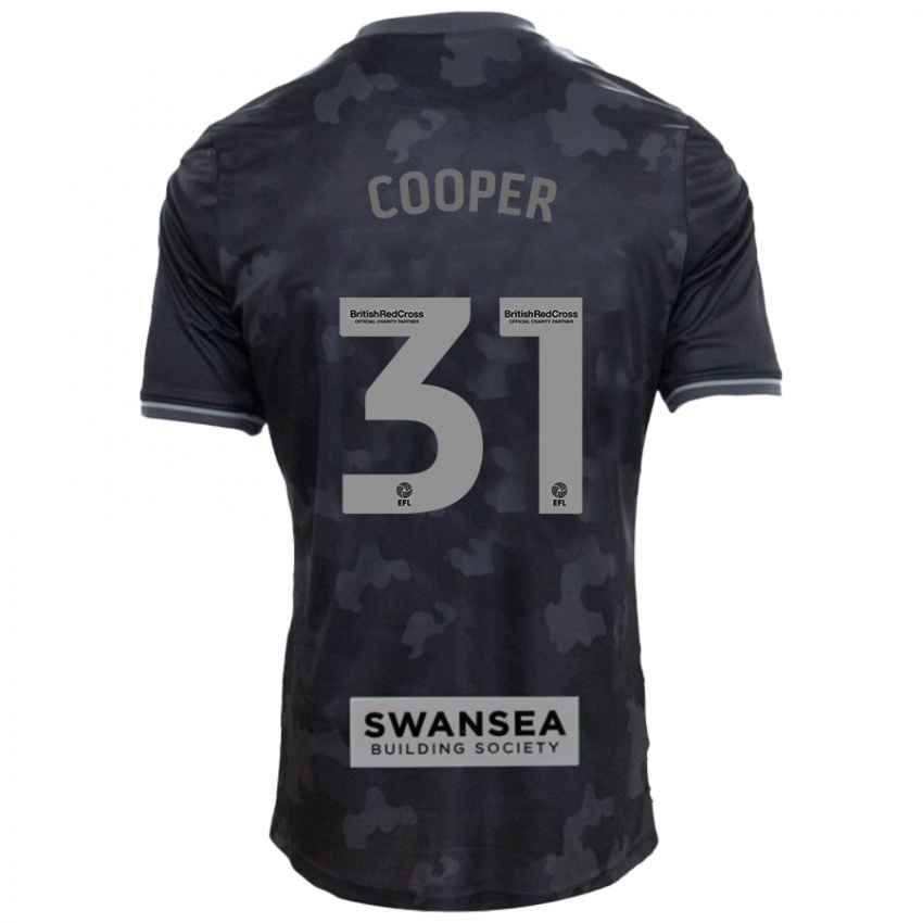 Kinderen Oliver Cooper #31 Zwart Uitshirt Uittenue 2024/25 T-Shirt België