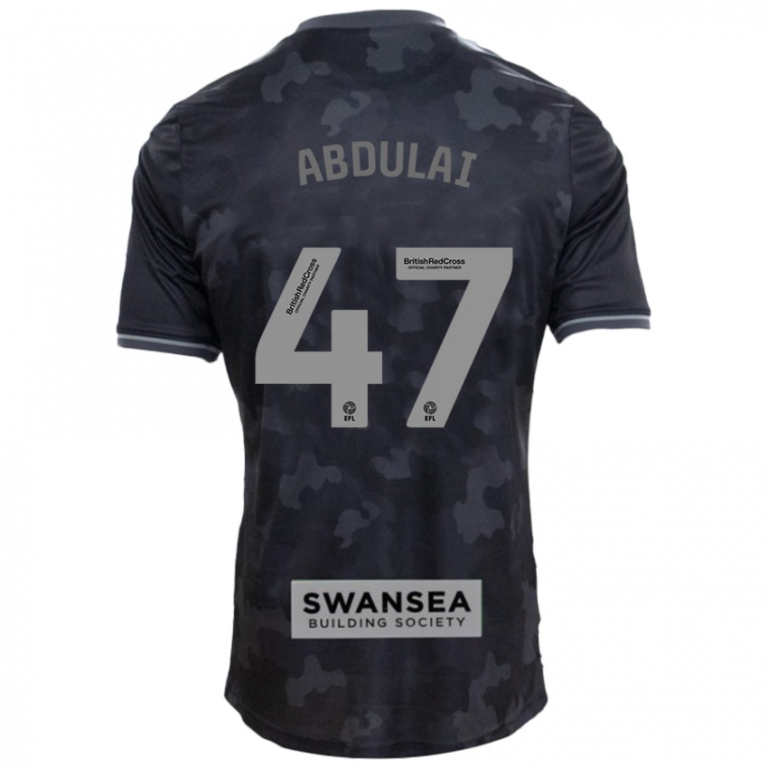 Kinder Azeem Abdulai #47 Schwarz Auswärtstrikot Trikot 2024/25 T-Shirt Belgien