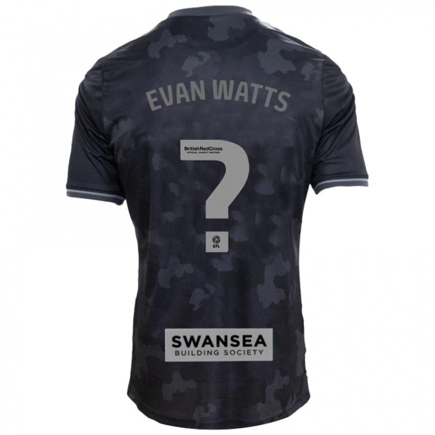 Kinderen Evan Watts #0 Zwart Uitshirt Uittenue 2024/25 T-Shirt België