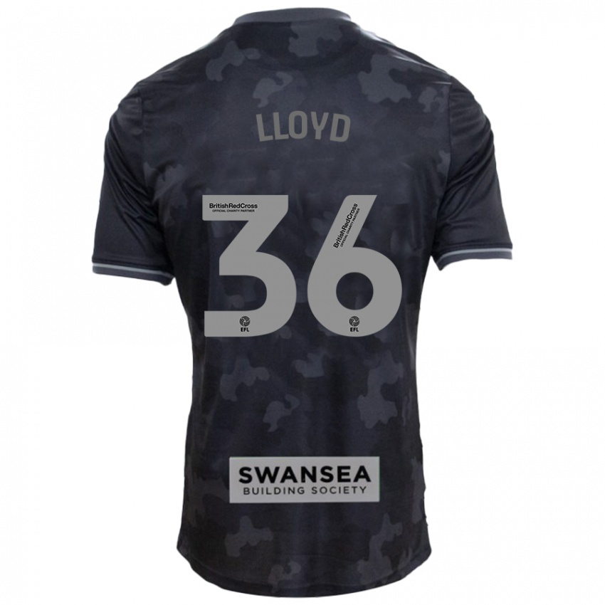 Kinderen Ben Lloyd #36 Zwart Uitshirt Uittenue 2024/25 T-Shirt België