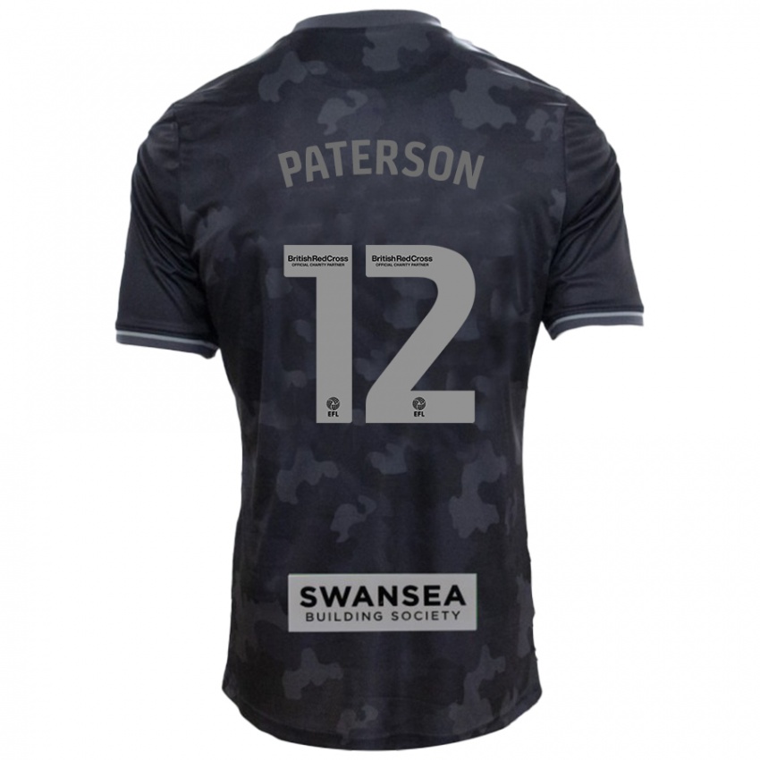 Kinderen Jamie Paterson #12 Zwart Uitshirt Uittenue 2024/25 T-Shirt België