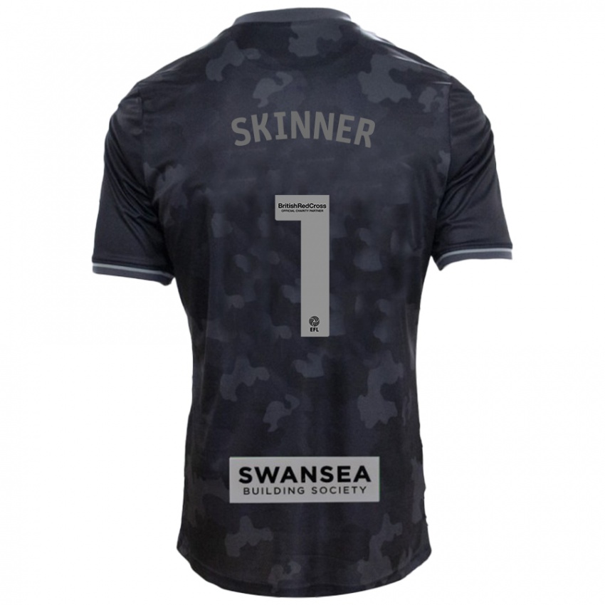 Kinderen Claire Skinner #1 Zwart Uitshirt Uittenue 2024/25 T-Shirt België