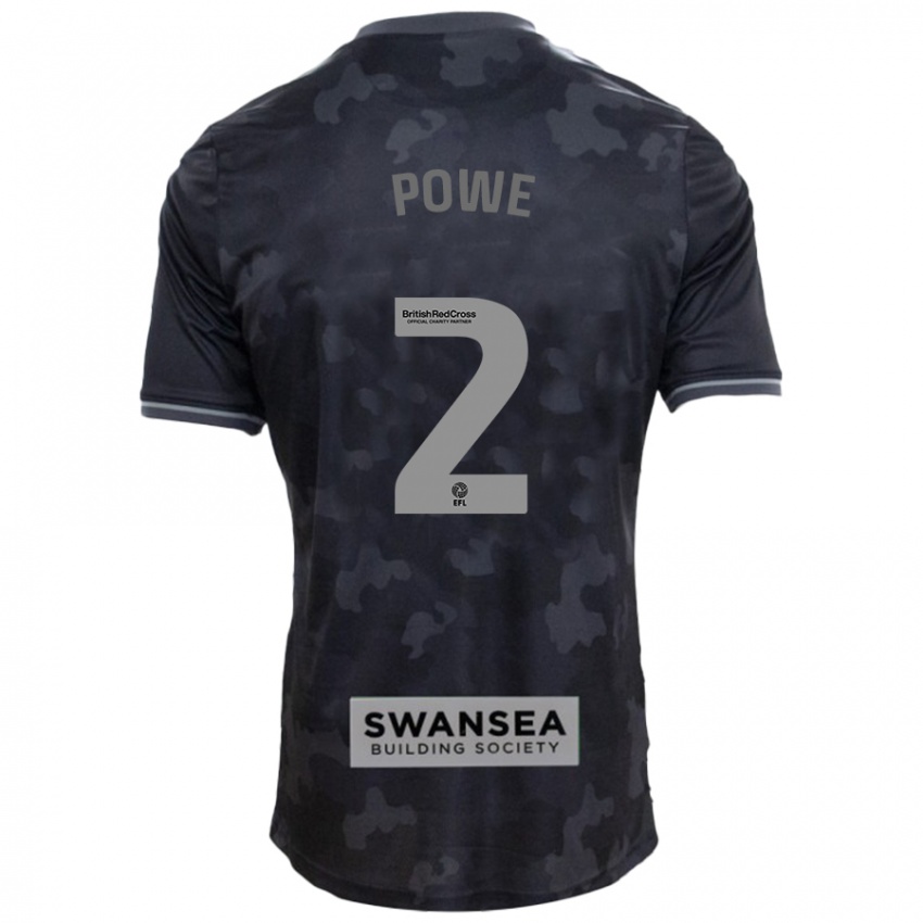 Kinder Alicia Powe #2 Schwarz Auswärtstrikot Trikot 2024/25 T-Shirt Belgien