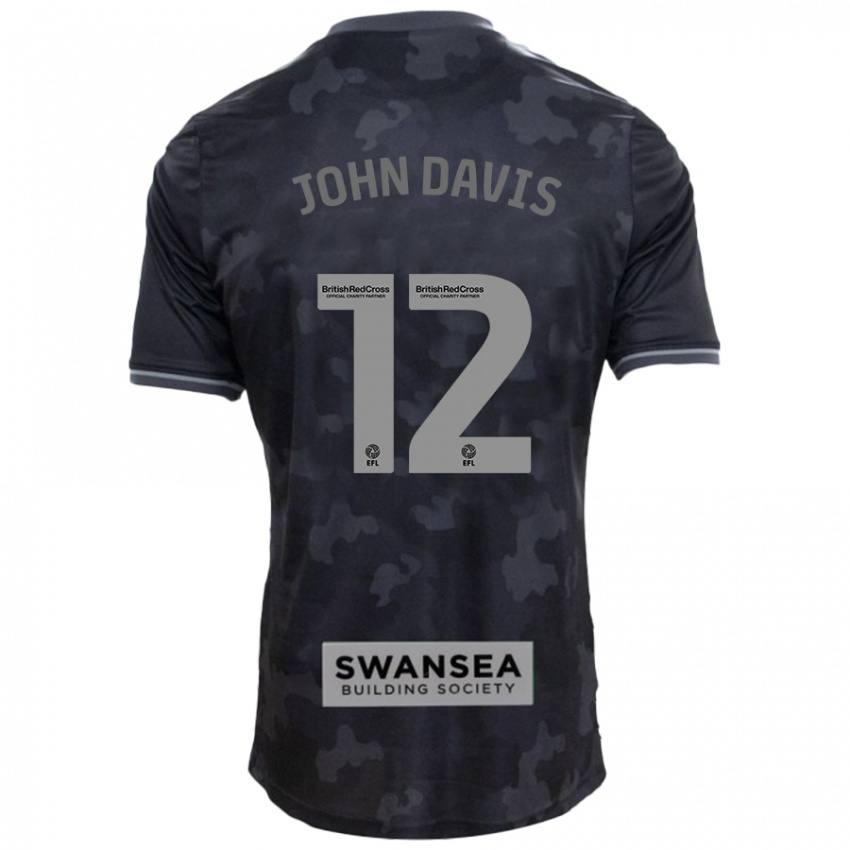 Kinderen Stacey John-Davis #12 Zwart Uitshirt Uittenue 2024/25 T-Shirt België