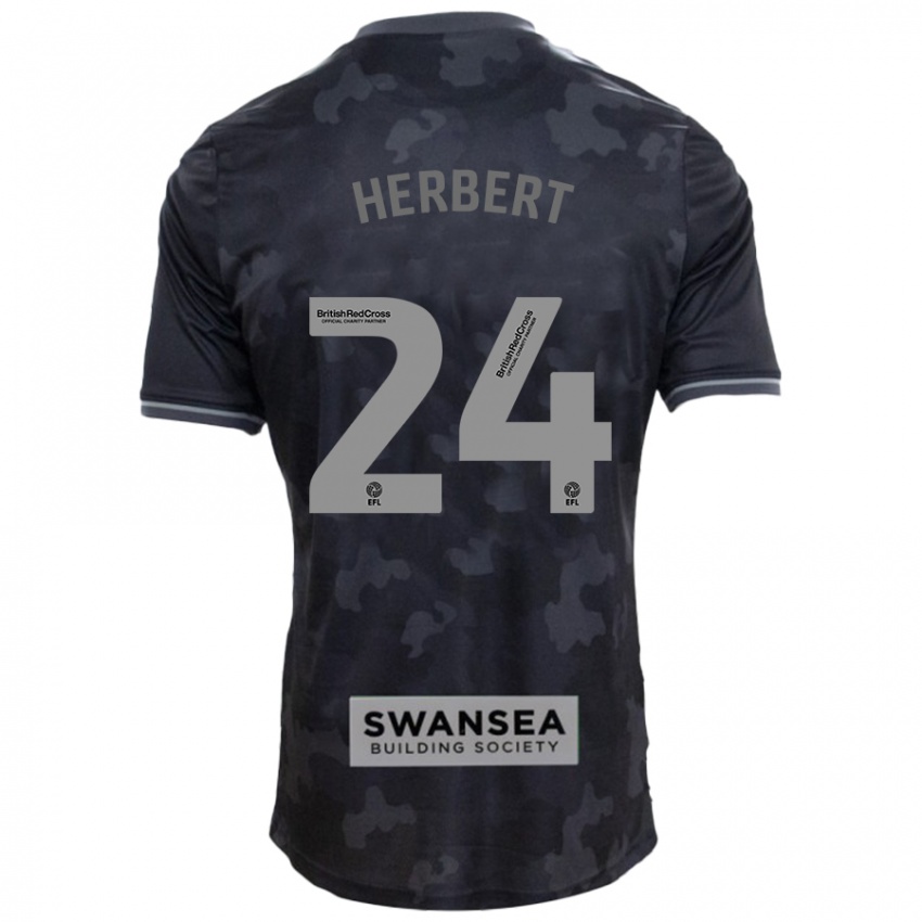 Kinderen Chelsea Herbert #24 Zwart Uitshirt Uittenue 2024/25 T-Shirt België