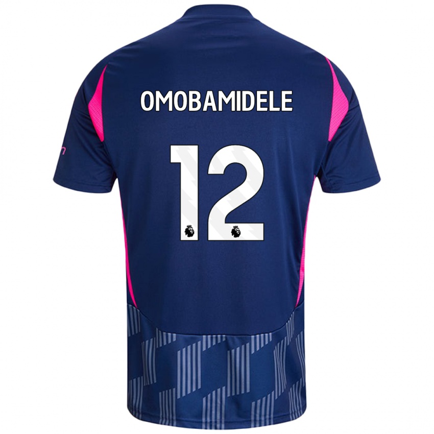 Enfant Maillot Andrew Omobamidele #12 Bleu Royal Rose Tenues Extérieur 2024/25 T-Shirt Belgique