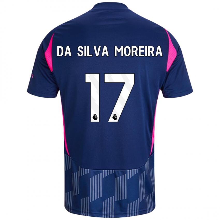 Kinderen Eric Da Silva Moreira #17 Koningsblauw Roze Uitshirt Uittenue 2024/25 T-Shirt België